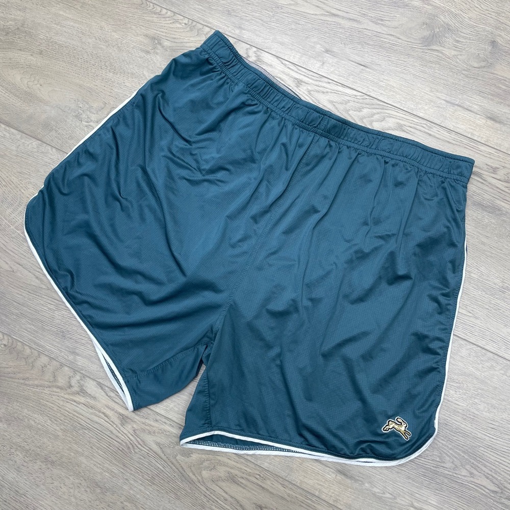 Tracksmith Shorts Mens XL Teal Blue Running Athletic Mesh Lined